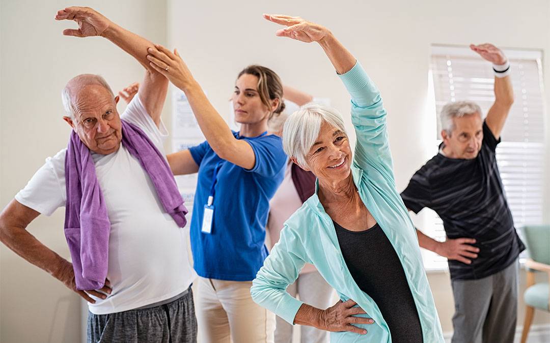 Aged Person Exercising